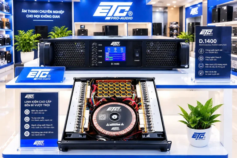 ETC D.1400 – Cục đẩy công suất chuyên nghiệp 4 kênh