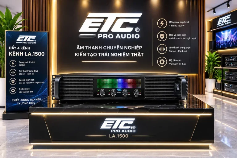 ETC LA.1500 – Đẩy công suất 4 kênh, mạnh mẽ và ổn định