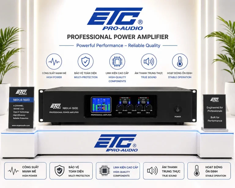 ETC NKH.4-1600 – Cục đẩy công suất 4 kênh chuyên nghiệp