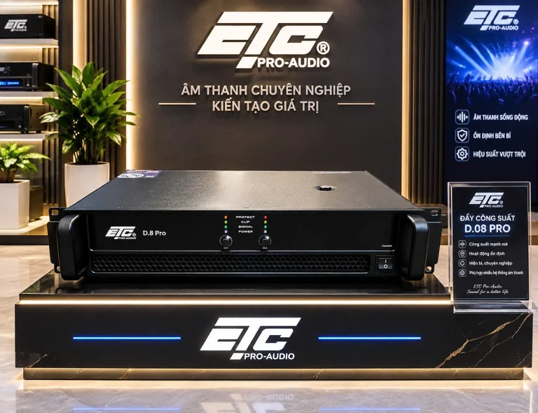 ETC D.8 PRO – Cục đẩy công suất chuyên nghiệp 2 kênh