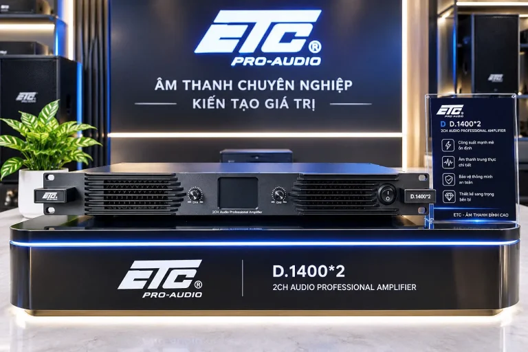 ETC D.1400×2 – Cục đẩy công suất 2 kênh chuyên nghiệp