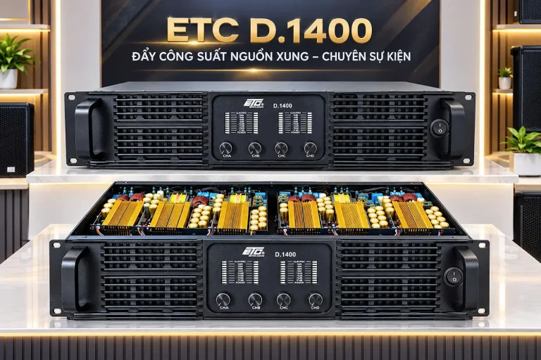 ETC D.1400 – Đẩy công suất nguồn xung 4 kênh chuyên sự kiện